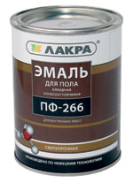 Эмаль ПФ-266 желто-коричневая 1 кг Лакра